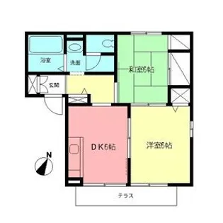 ラークヒルズB【102号室】の間取り