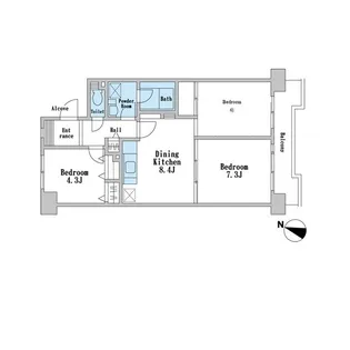 ザ・ハウス1381【4階】の間取り