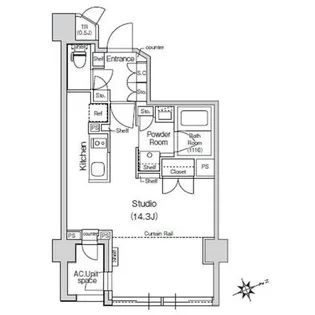 スタイリオ元住吉Ⅱ【4階】の間取り
