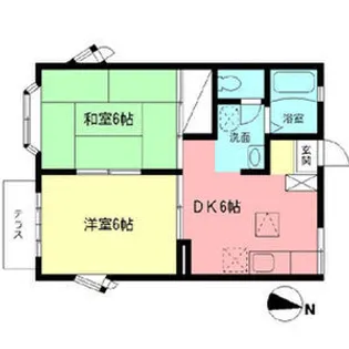 エステートピア中島【1階】の間取り