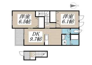 パームヒルズ カネヨシ A棟【2階】の間取り