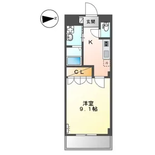 パラシオン平塚【4階】の間取り