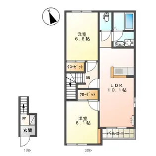 マノリアⅡ【2階】の間取り