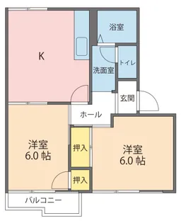 ポルシェ上矢部B棟【203号室号室】の間取り