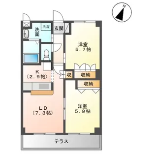 EVER SHINE SHONAN【00103号室】の間取り