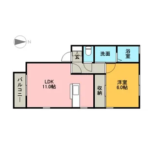 ブラン・サルドセジュール【2階】の間取り