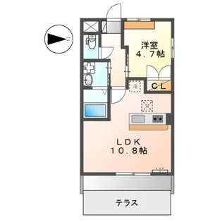 メゾン・オーガスト【1階】の間取り