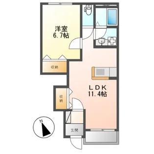 モア グランディール・エヌ【1階】の間取り