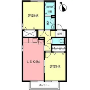 スリーシャトーA【2階】の間取り