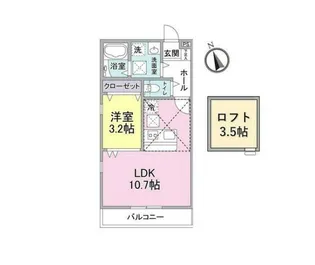 丘の上テラス菊名C棟【2階】の間取り