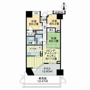 ライオンズステーションプラザ大和【1階】の間取り
