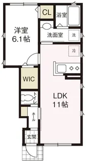 フロル高津【101号室号室】の間取り