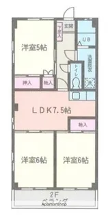 スカイマンション板戸【2階】の間取り