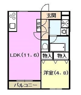 クラフトハウスI【203号室】の間取り