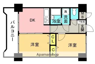 ライオンズプラザ海老名【8階】の間取り