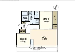名瀬マンション【1階】の間取り
