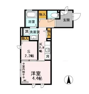 1Kの間取り画像