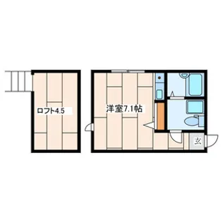 神奈川県横須賀市三春町4丁目【アパート】の間取り