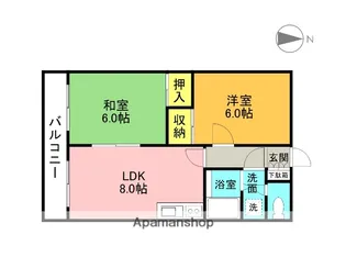 サンライトツチヤ【4階】の間取り
