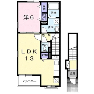 ヴァルゴⅡ【2階】の間取り