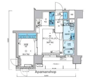 リヴシティ横濱新川町弐番館【5階】の間取り