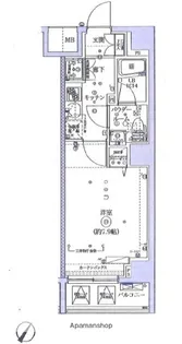 SQUARECITYYOKOHAMASHINKOYASU【2階】の間取り