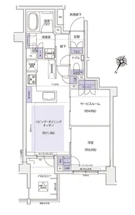 KDXレジデンス横濱紅葉坂【4階】の間取り