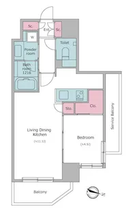 神奈川県川崎市高津区諏訪1丁目【マンション】の間取り