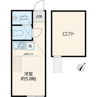 アーヴェル川崎【203号室】の間取り