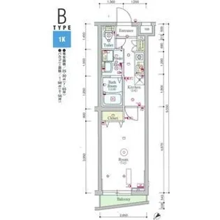 1Kの間取り画像