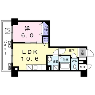 菊水レジデンス綱島Ⅰ【4階】の間取り