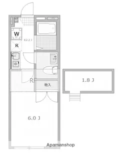 ラクシュミーKIKUNA【2階】の間取り