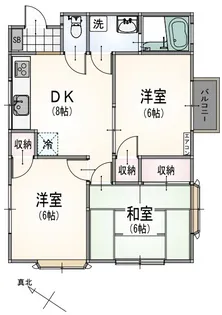 ルーミー鶴川9号館【2階】の間取り