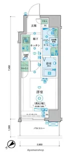 LIVCITY 横濱末吉町【6階】の間取り