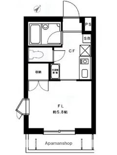 1Rの間取り画像