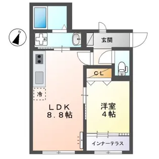 ATB 錦衣【2階】の間取り