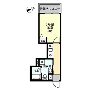 ベイルーム県立大学Ⅱ【2階】の間取り
