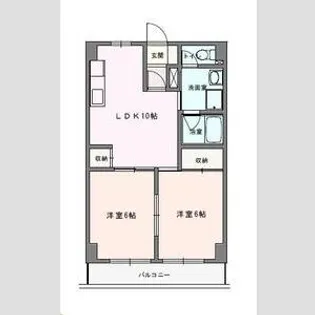 シャトー野比【4階】の間取り