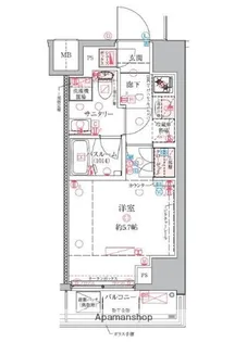 クレヴィスタ横浜関内【6階】の間取り