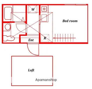 ハーミットクラブハウスBELVEDERE ROSSO【1階】の間取り