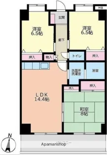 コルビュジェ湘南台【5階】の間取り