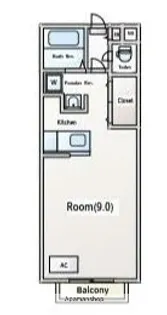 1Kの間取り画像