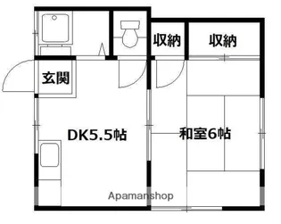 景山コーポ【1階】の間取り