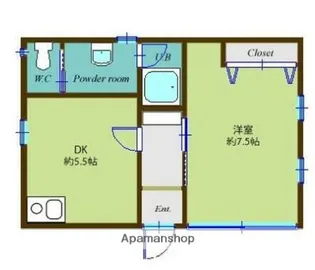 ブルーハイツ【1階】の間取り