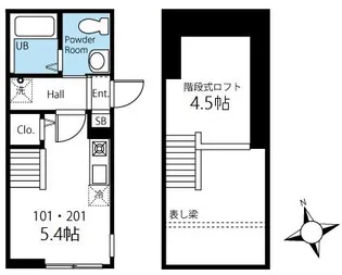 ハーミットクラブハウスレスペデザ戸塚【1階】の間取り