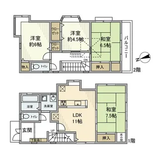 神奈川県平塚市田村9丁目【一戸建】の間取り