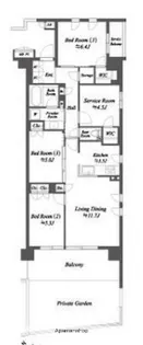 ザ・ケンジントン・レジデンス横濱片倉【1階】の間取り