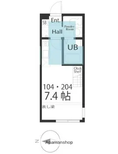 ハーミットクラブハウス大船LUNA【1階】の間取り