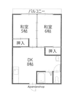 富士美コーポ【2階】の間取り