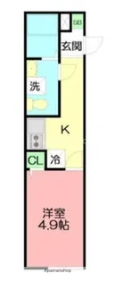 1Kの間取り画像